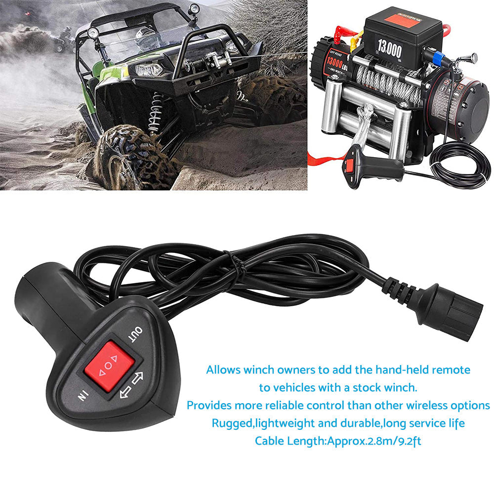 Universal Electric Winch Remote Controller With 9.2ft Cable Suitable for Car Veh-4