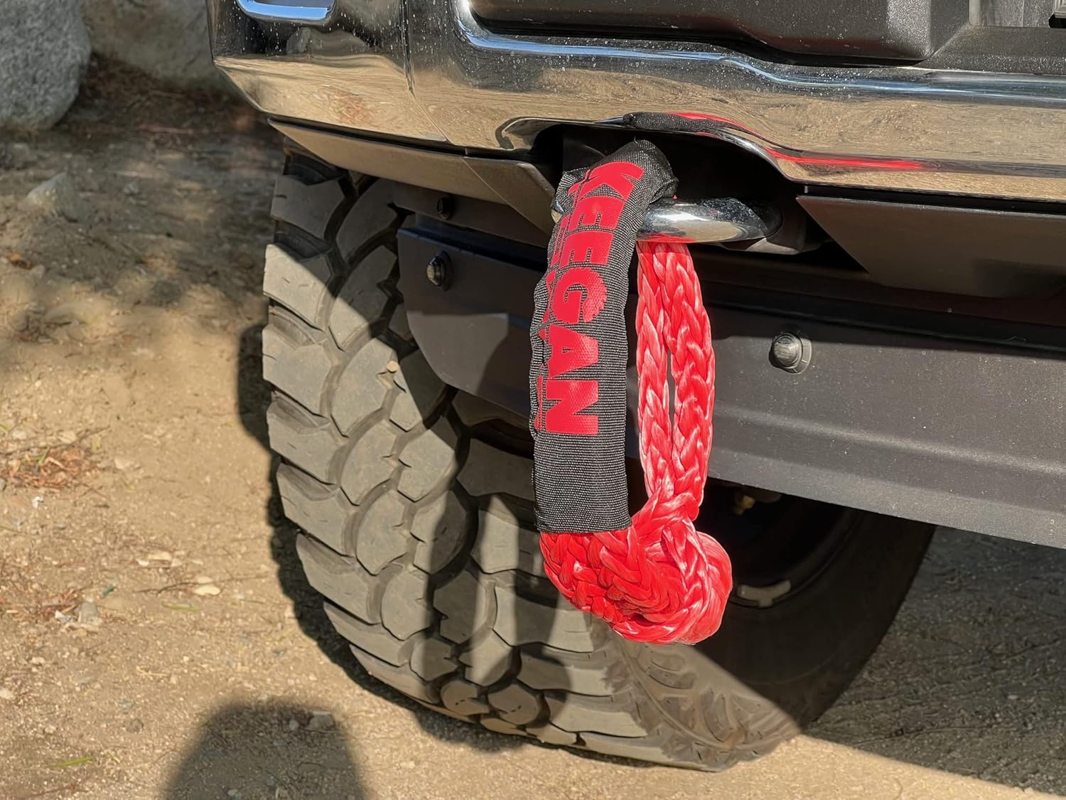 24-Inch 65K LBS Soft Shackle Recovery Rope for Off-Road