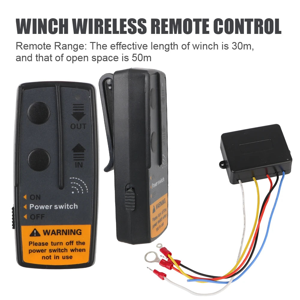12V 24V Electric Winch Switch Controller Wireless Remote Control Accessories for Jeep Off Road 4x4 ATV Trailer Boat Universal