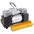 12V 150PSI Portable Air Compressor Dual Cylinder Car Tire Pump Car Tire Inflatable Pump Heavy Duty Portable Metal Air Compressor