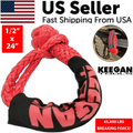 24-Inch 65K LBS Soft Shackle Recovery Rope for Off-Road